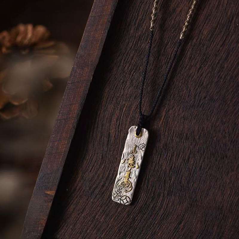 Inscribed Copper Chinese Coin Minimalist Pendant Necklace