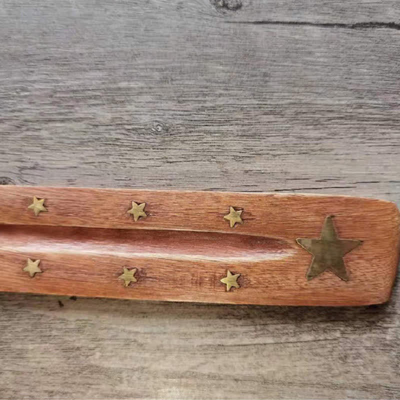 Handmade Wood Incense Burner Decoration (Random Type)