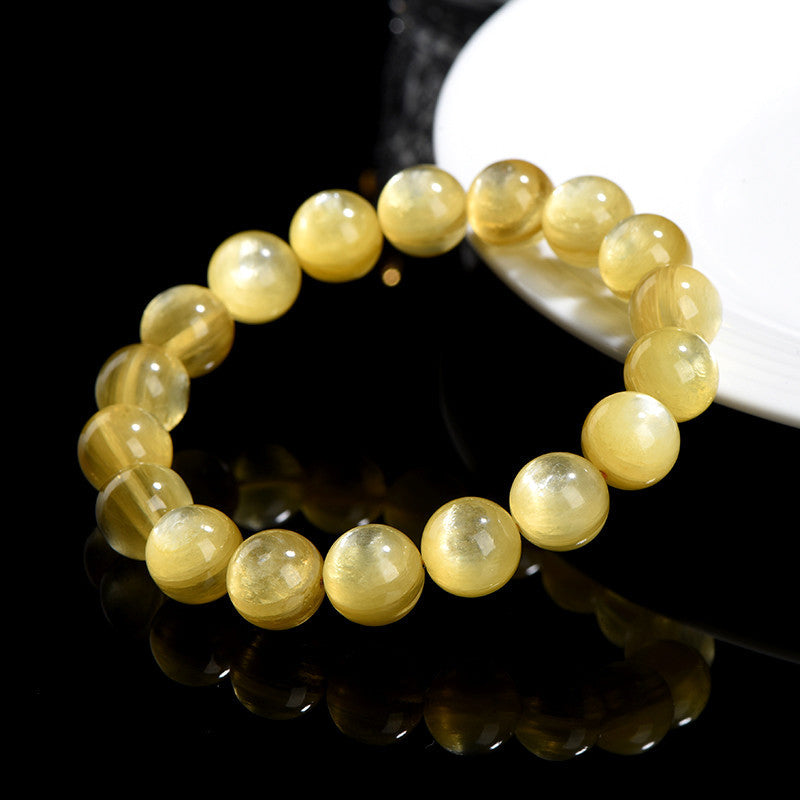 Natural Golden Lepidolite Protection Prosperity Bracelet