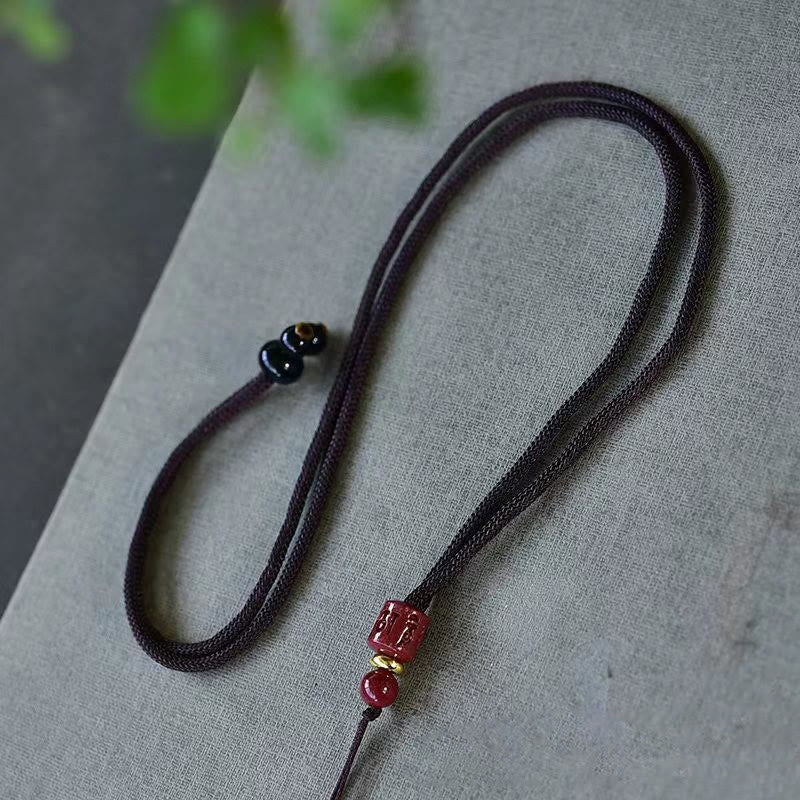 Koi Fish Peace Buckle Copper Wealth Luck Necklace Pendant