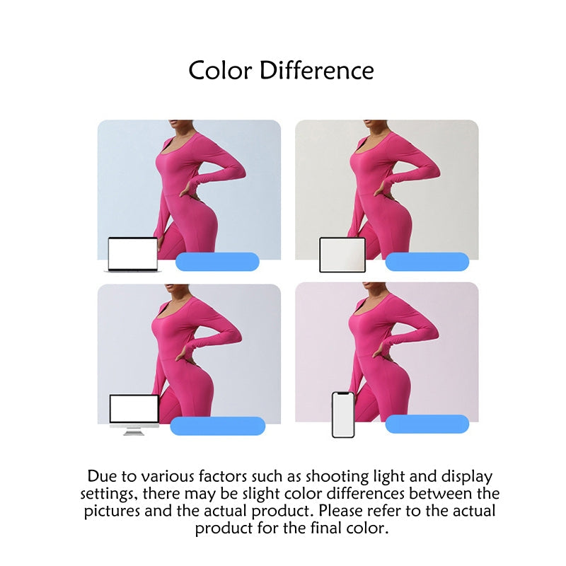 Women Long Sleeve Backless Jumpsuit Sports Fitness Yoga Bodysuit