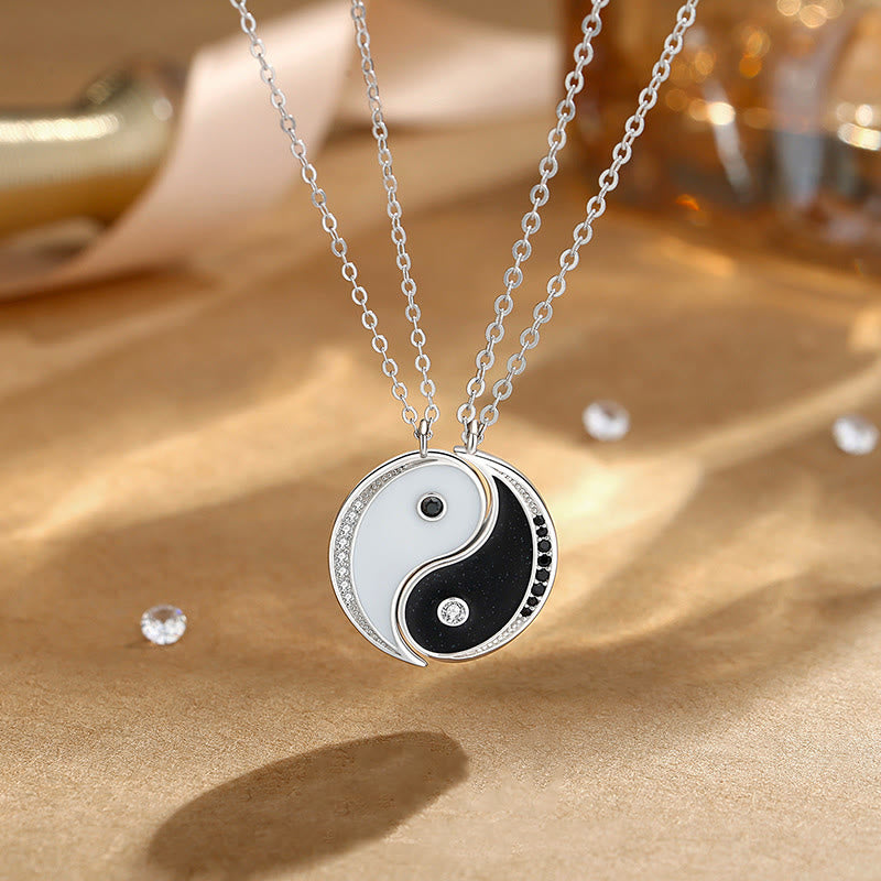 925 Sterling Silver Yin Yang Symbol Harmnoy Necklace Pendant