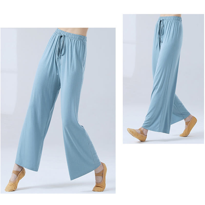 Soft Modal Flowing Wide-Leg Yoga Meditation Pants