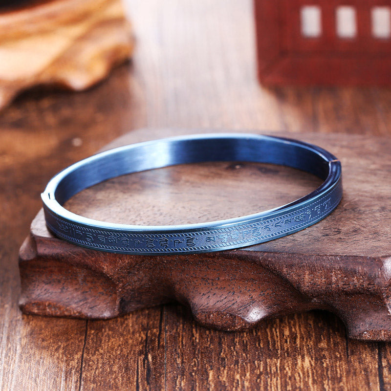 Titanium Steel Blessing Bracelet Bangle