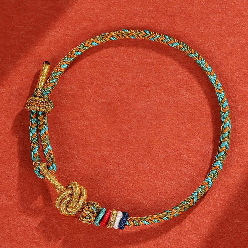 Handmade Dunhuang Colorful Rope Protection Braid String Bracelet
