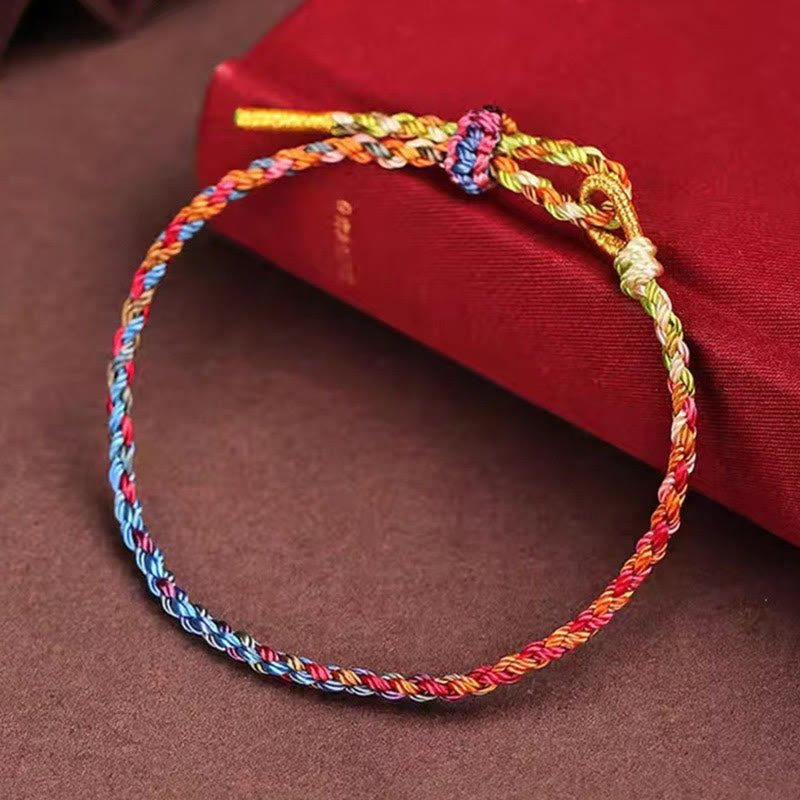 Handcrafted Multi-Color Braided Red String Bracelet for Children and Adults