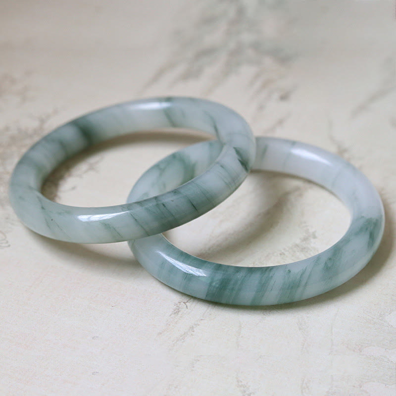 Natural Jade Luck Prosperity Bangle Bracelet