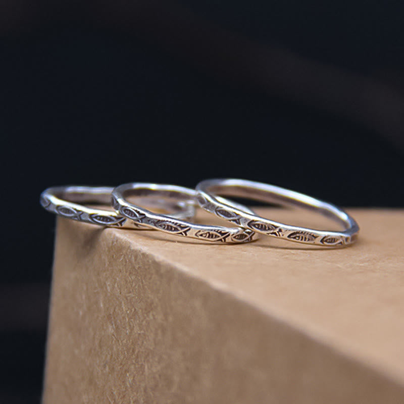 925 Sterling Silver Luck Koi Fish Wealth Ring
