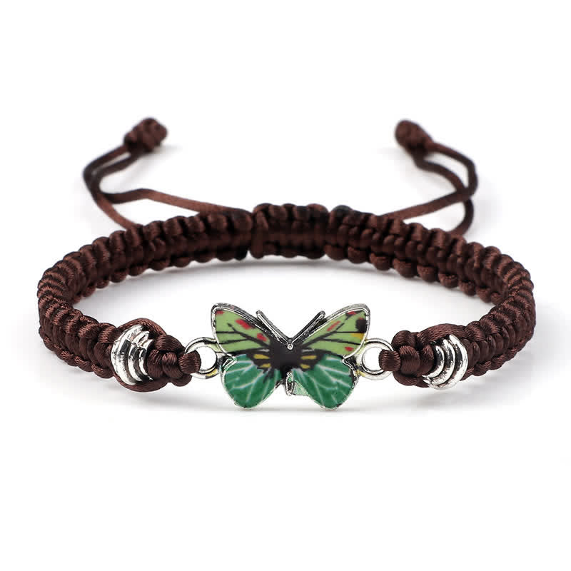 Butterfly Freedom Love String Charm Bracelet