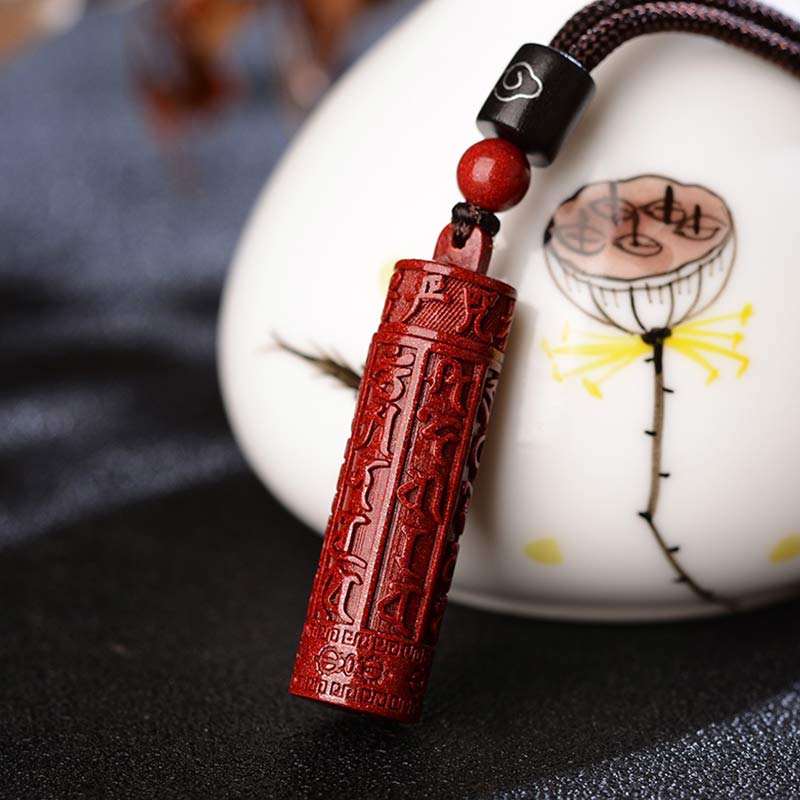 Tibetan Cinnabar Mantra Concentration String Necklace