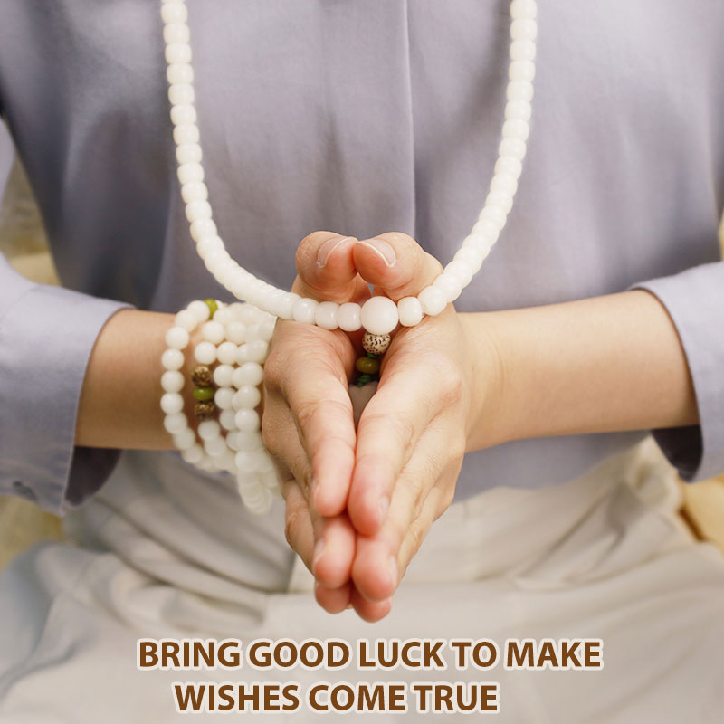 "Hoping for Serenity and Mindfulness" Bodhi Lotus Mala Includes Gift Message Card