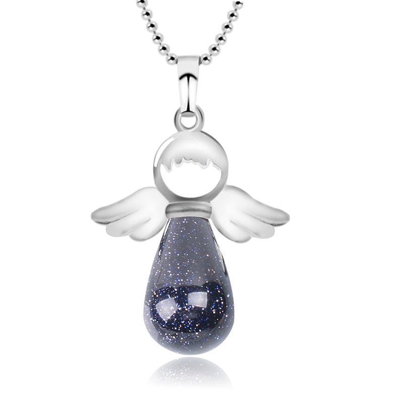 Little Angel Wings Natural Crystal Luck Necklace Pendant (Extra 35% Off | USE CODE: FS35)