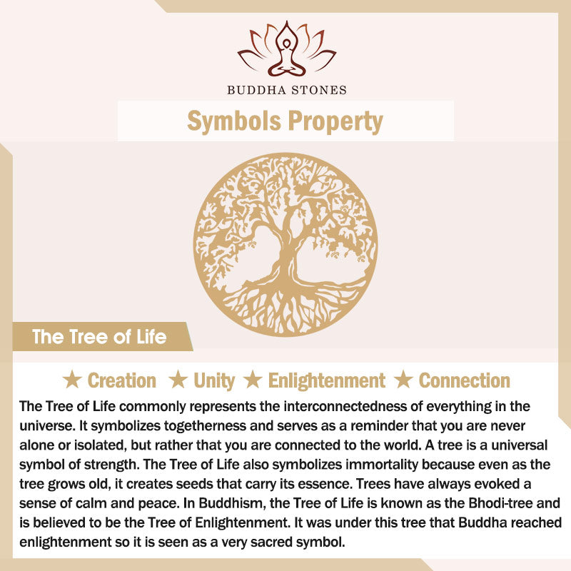 Tree of Life Round Pattern Unity Alloy Elastic Bracelet Bangle
