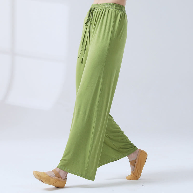 Soft Modal Flowing Wide-Leg Yoga Meditation Pants