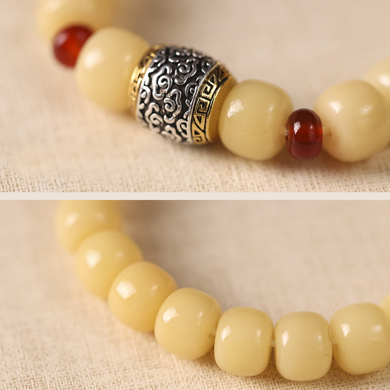 Bodhi Seed Auspicious Cloud Fu Character Bead Peace Bracelet