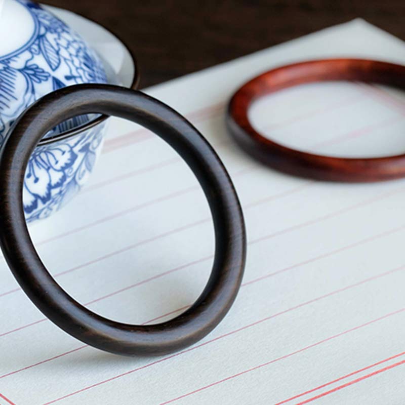 Tibetan Small Leaf Red Sandalwood Ebony Green Sandalwood Protection Bracelet Bangle