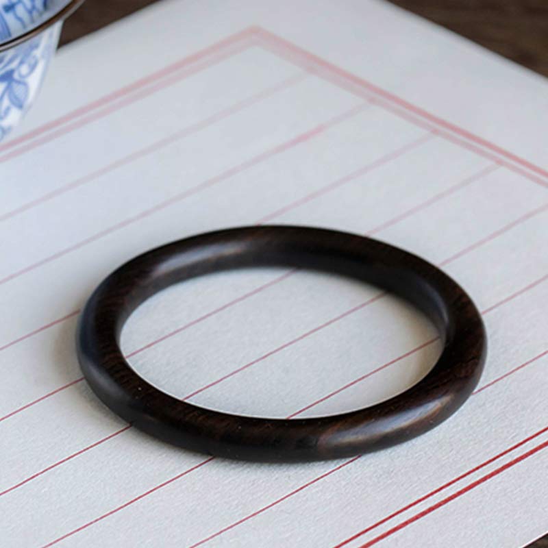 Tibetan Small Leaf Red Sandalwood Ebony Green Sandalwood Protection Bracelet Bangle