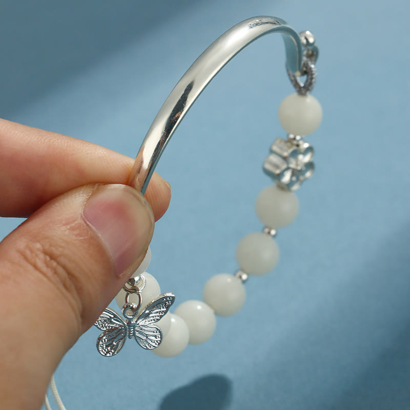Bodhi Seed Butterfly Lotus Luck Wealth Bracelet Bangle