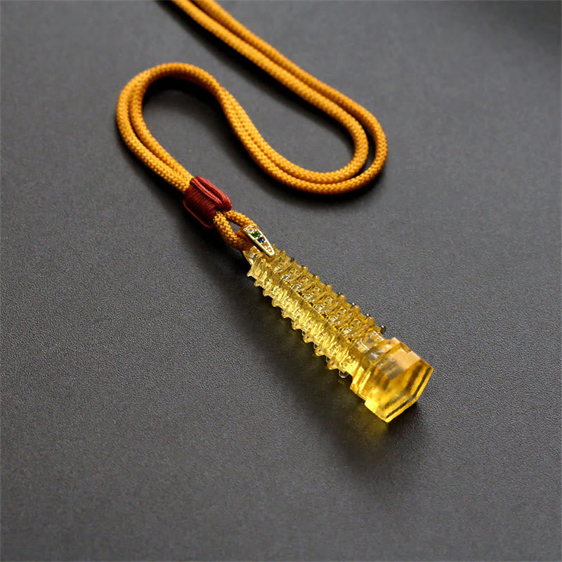 Liuli Ancient Pagoda Wisdom Necklace