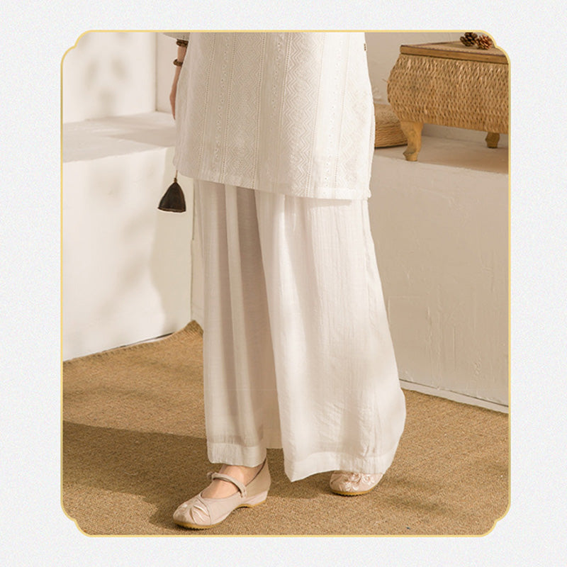 Breathable Cotton Two-Piece Long Sleeve Meditation and Movement Set
