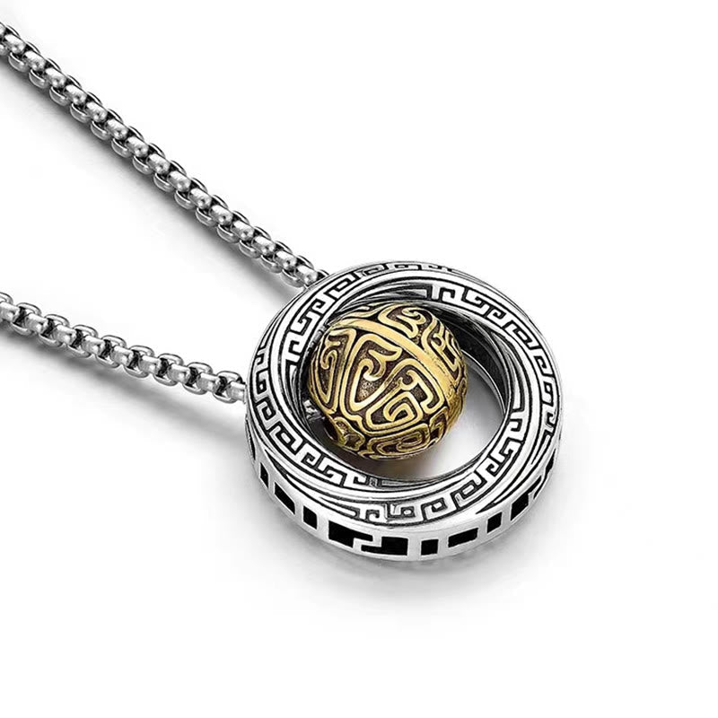 Mobius Lucky Bead Copper Wealth Necklace Pendant