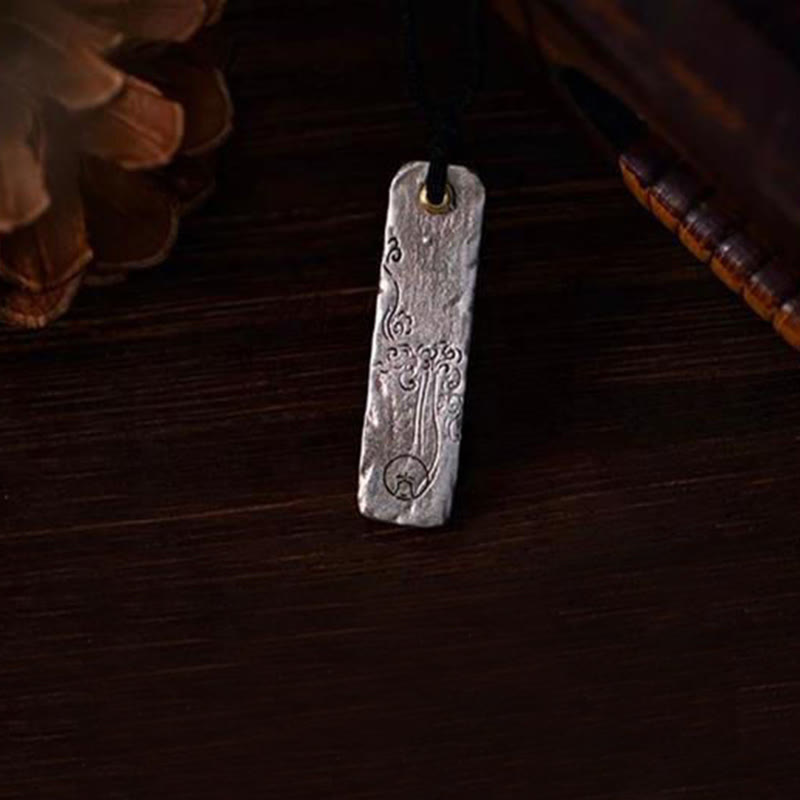 Inscribed Copper Chinese Coin Minimalist Pendant Necklace
