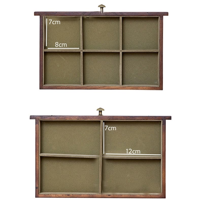 Retro Solid Wood Jewelry Box Four-Layer Wooden Jewelry Storage Box