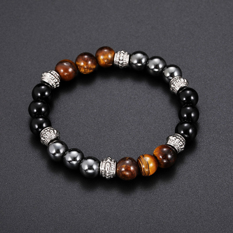 Tiger Eye and Hematite Good Luck and Healing Bracelet