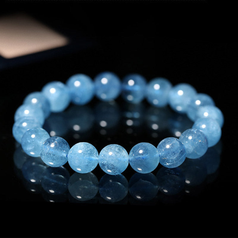 hop Aquamarine Beads Peace Healing Bracelet