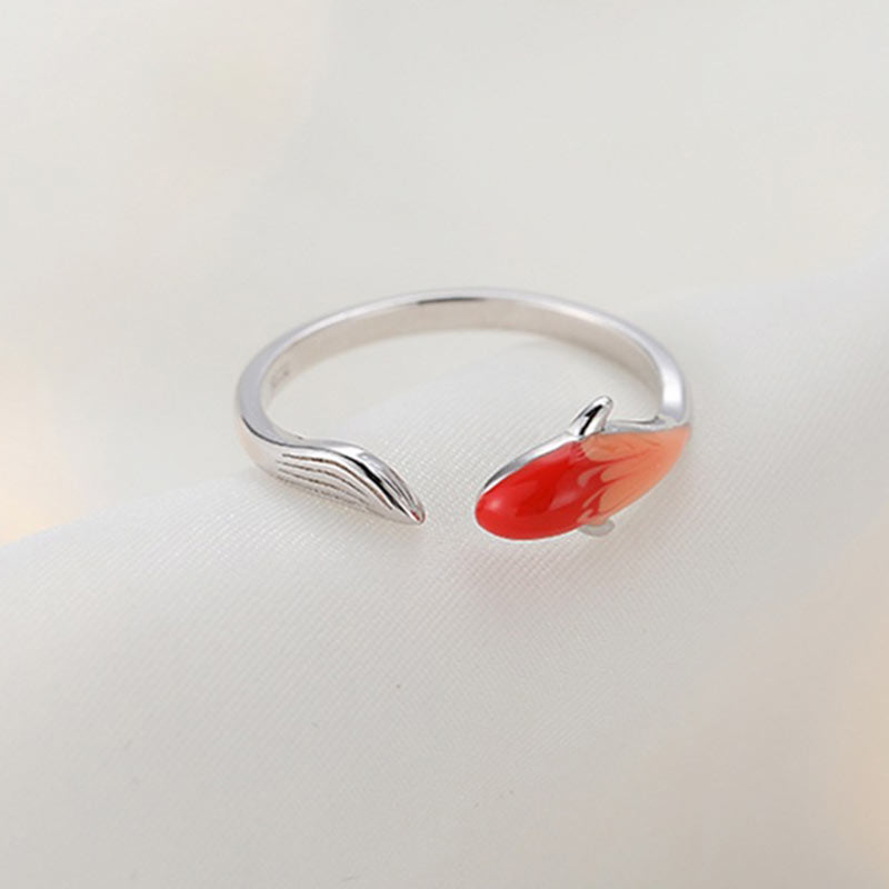 Koi Fish Copper Balance Luck Adjustable Ring