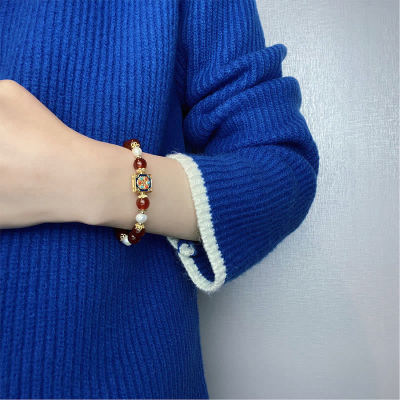 Red Agate Pearl Confidence Self-acceptance Bracelet