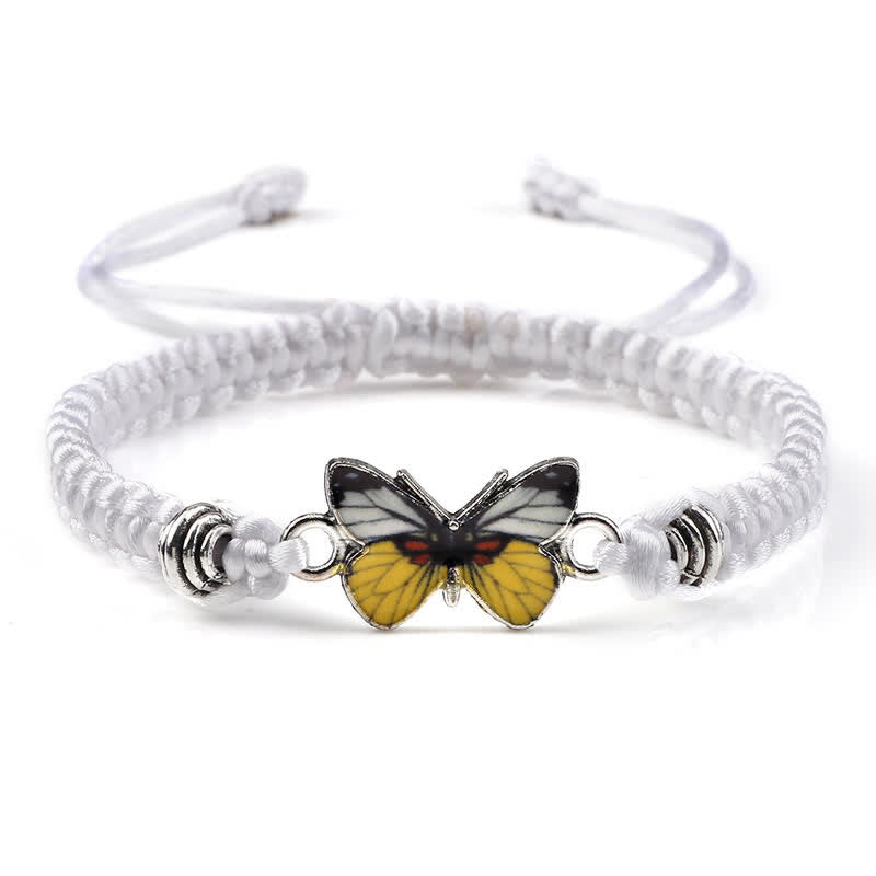 Butterfly Freedom Love String Charm Bracelet