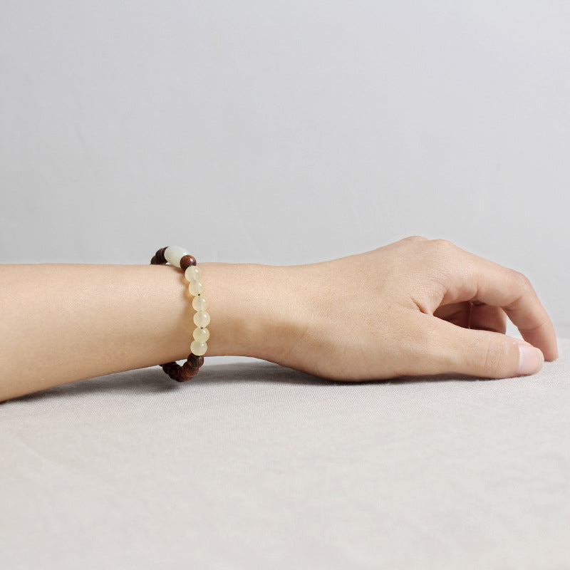 Jade Sandalwood Luck Abundance Bracelet