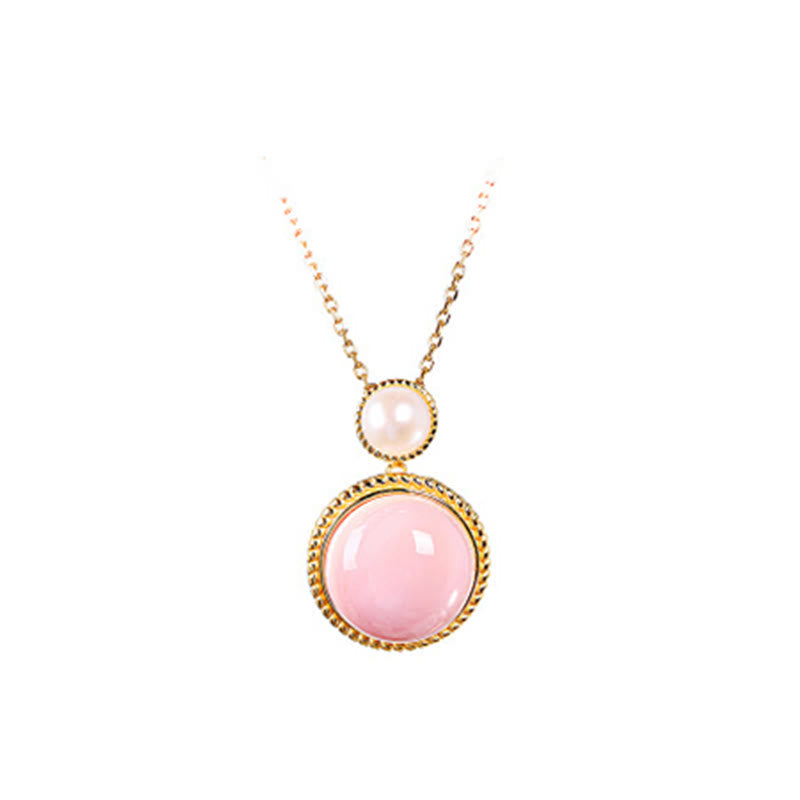 925 Sterling Silver Queen Conch Shell Pearl Luck Blessing Earrings Necklace Pendant Jewelry Set