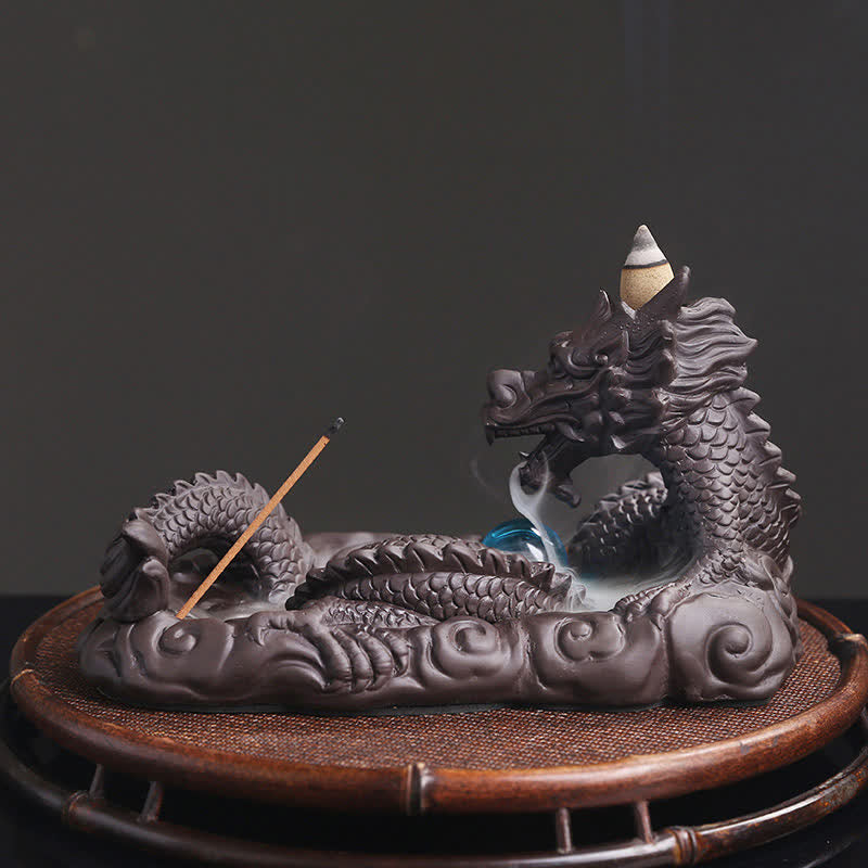 Dragon & Phoenix Motif Incense Burner for Energetic Space Balance