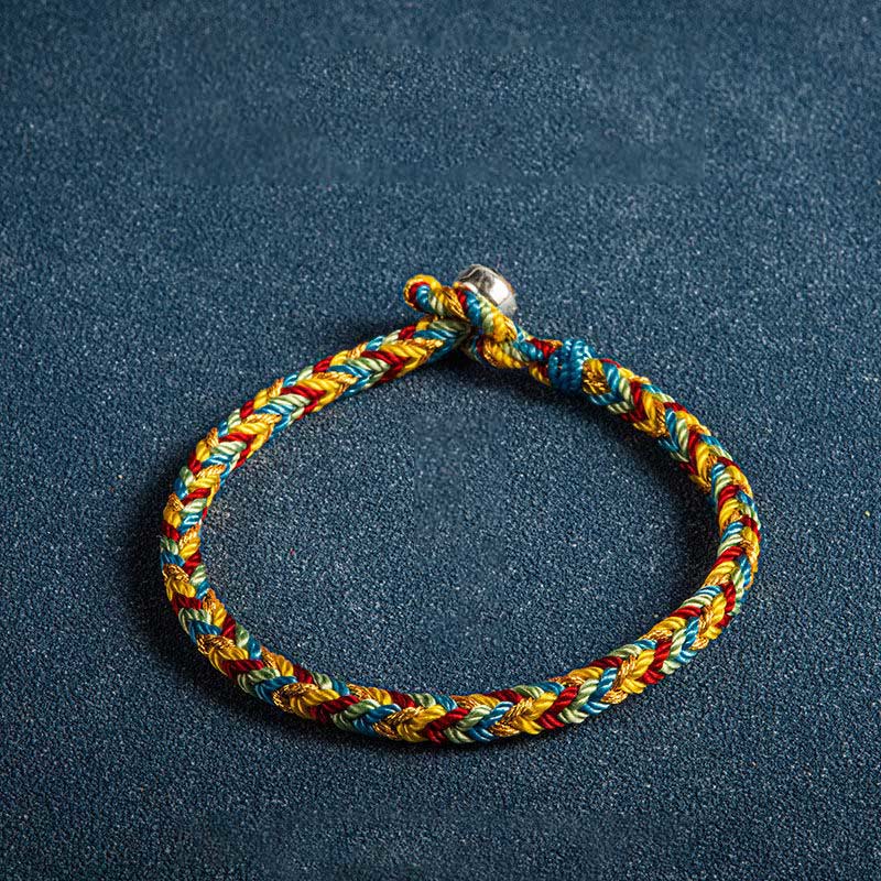 "May you be safe and sound all year round" Lucky Multicolored Bracelet