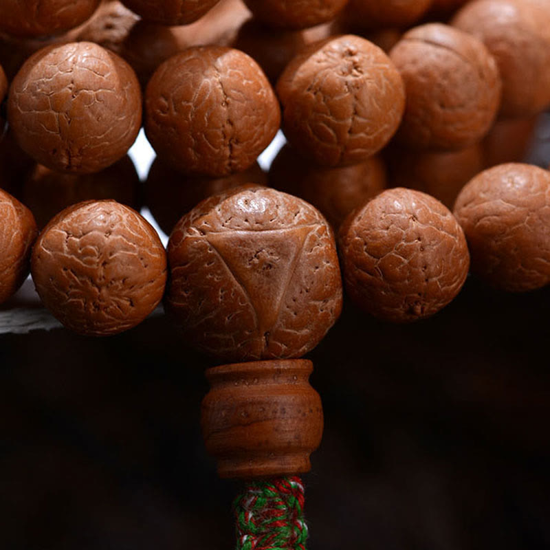 Handmade Nepal 108 Bodhi Seed Mala Tassel Bracelet