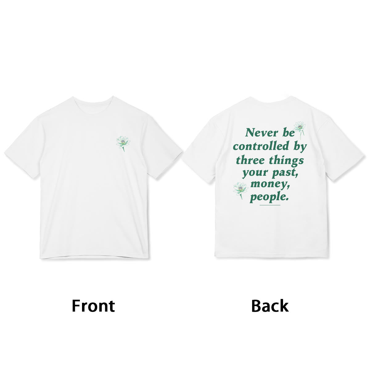 Pure Cotton Lotus Self-Mastery Graphic T-Shirt