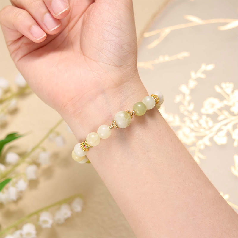 Green Grape Color Jade Abundance Bracelet