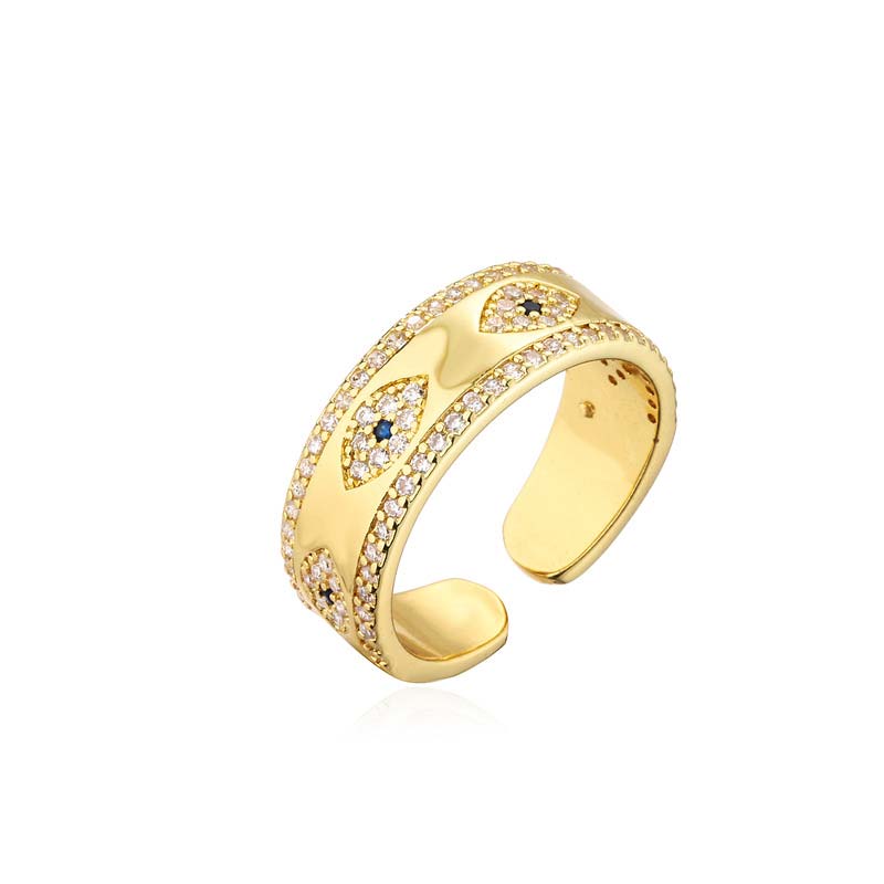 Evil Eye Luck Blessing Copper Alloy Ring