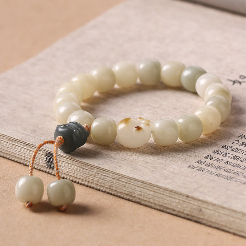 Lucky Cat Bodhi Seed Cat Paw Peace Bracelet