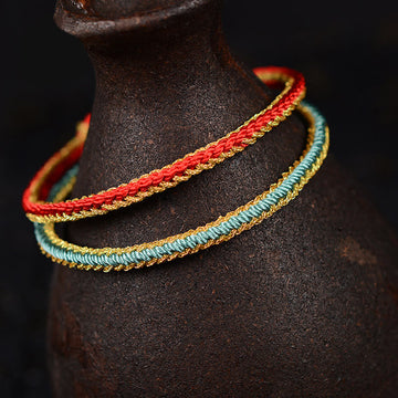 Two-Color Rope Handcrafted Eight Thread Peace Knot Bracelet (Extra 30% Off | USE CODE: FS30)