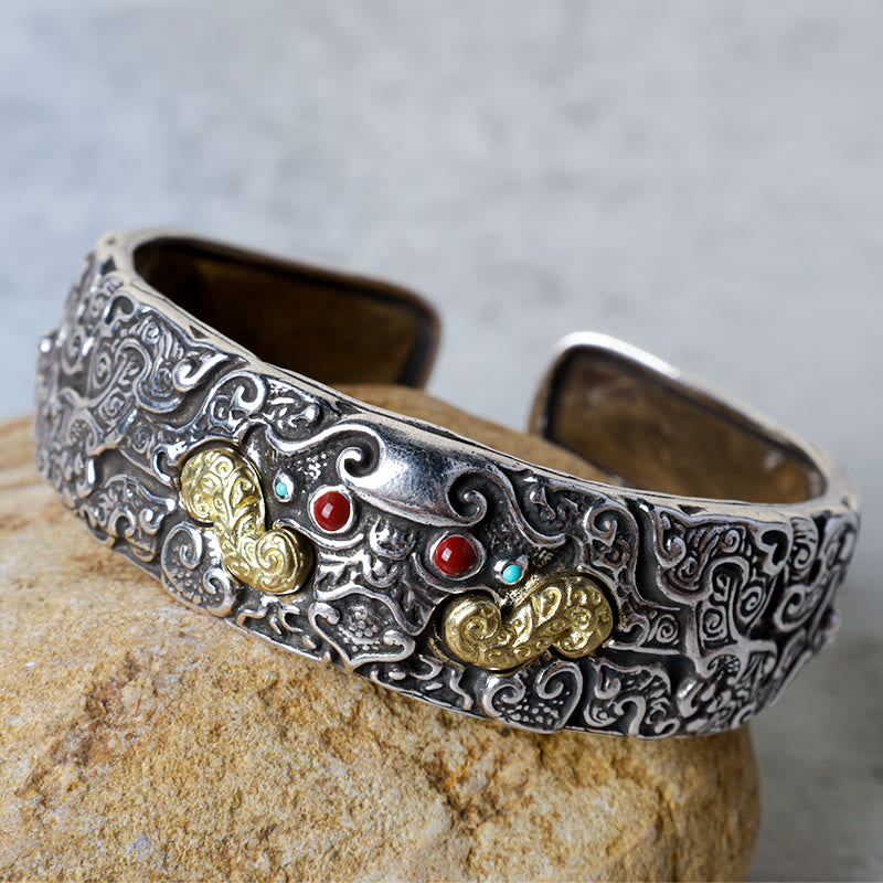 FengShui Engraving PiXiu Blessing Bracelet Bangle