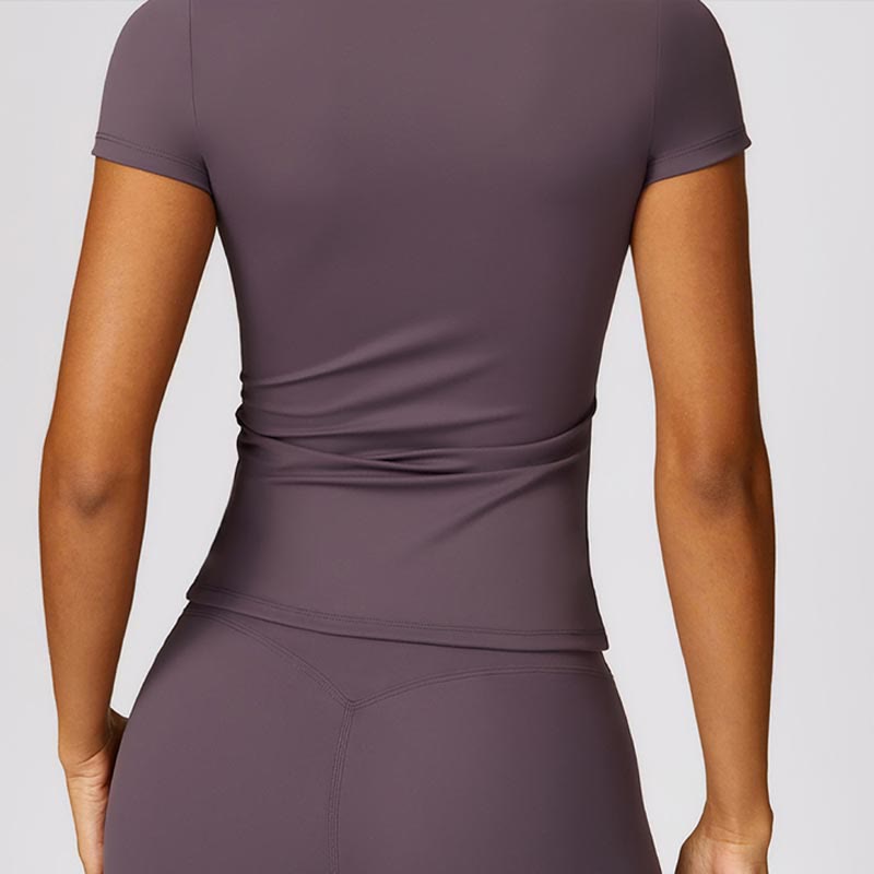 Women Short Sleeve T-Shirt Top High Waist Leggings Pants For Sports Yoga