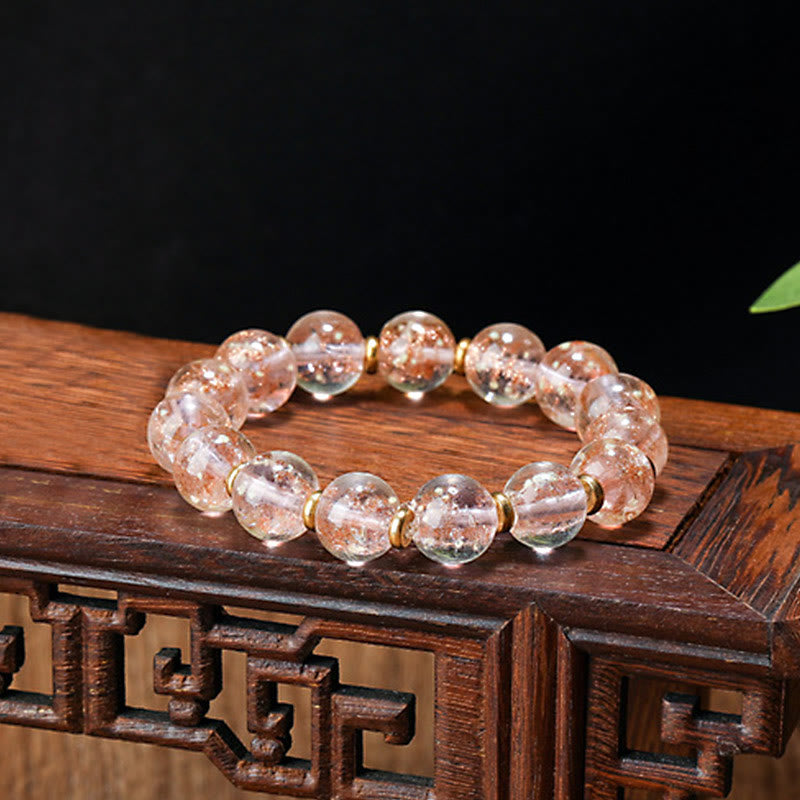 Handmade Luminous Liuli Glass Pixiu Gold Swallowing Beast Success Bracelet