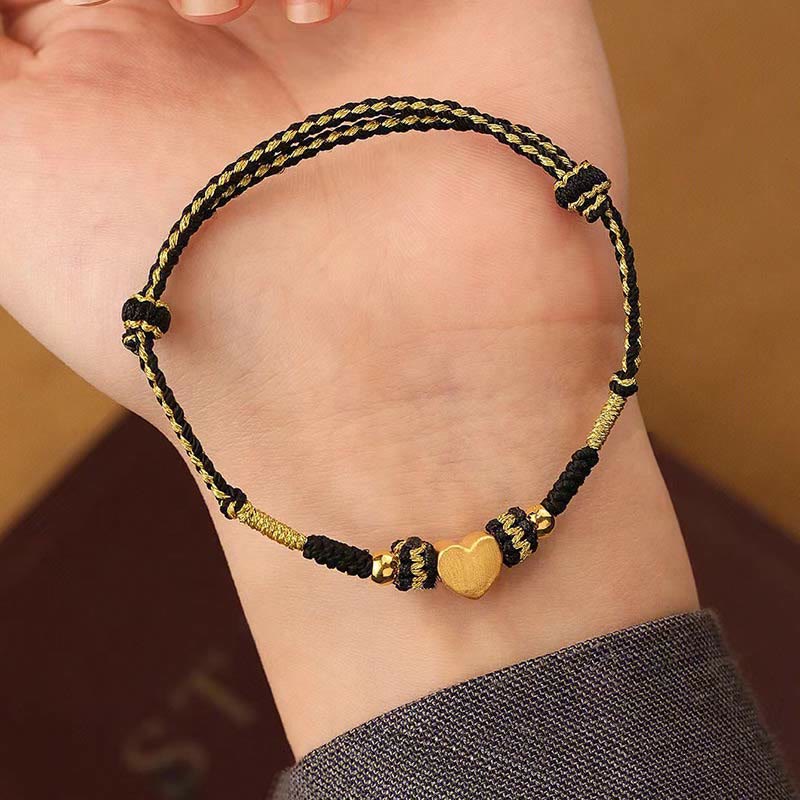 Tibet Handmade Love Heart King Kong Knot Luck Braided Bracelet