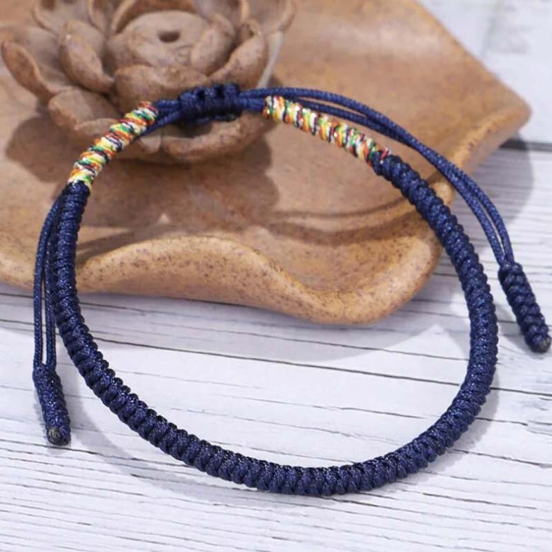 Handmade Tibetan Copper Beads & Endless Knot Woven Bracelet Set - 3 Pieces