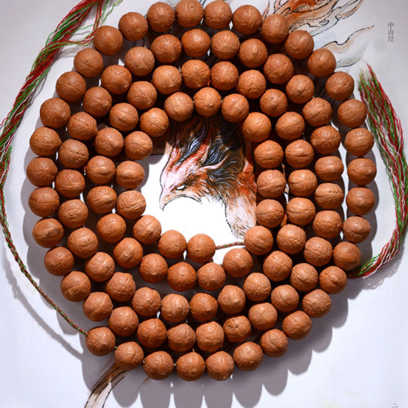 Handmade Nepal 108 Bodhi Seed Mala Tassel Bracelet