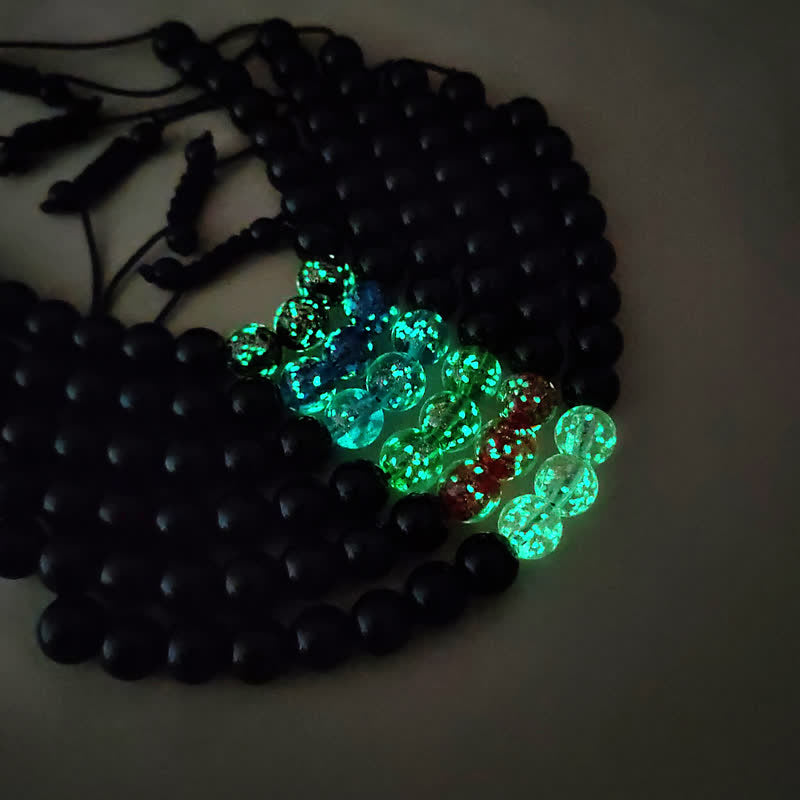 Black Obsidian Luminous Glowstone Strength Bracelet