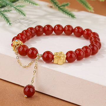 Red Agate Peach Blossom Self-Acceptance Bracelet